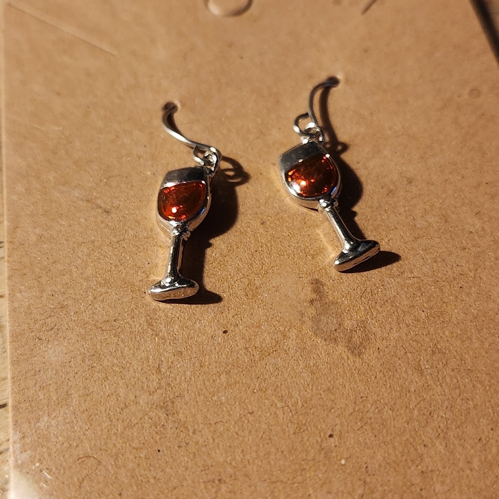 Wine glass earrings